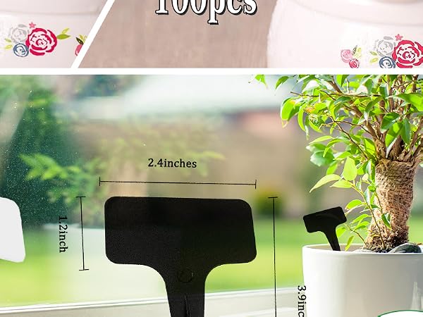 100 Pcs Plastic Plant Labels