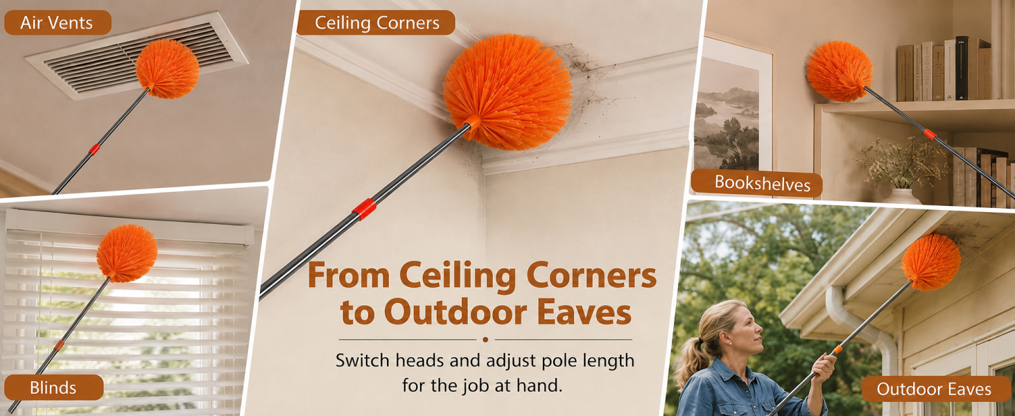 Indoor & Outdoor Spider Web Brush Duster