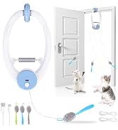 Wortade Interactive Cat Toys for Indoor Cats, Automatic Electric Flying Bird Feather Wand Toy, Be...