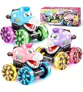 Monster Truck Toys for Toddlers, 3 Pack Light Up Unicorn Toy Cars, Toy Trucks for Toddlers, Press...