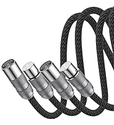 Viborg Hi-end XLR Cable 3.3FT Audio Signal Cable Multiplex Pure Copper 4 Cores 4MM2 Mic 3 Pin Int...