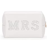Etercycle MRS Letter Cosmetic Bag, Bridal Shower Gifts Small PU Waterproof Makeup Bag, Bling Pear...