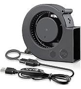 GDSTIME 97mm x 33mm USB Blower Fan with Speed Control, 5V DC Brushless Turbo Cooling Centrifugal ...