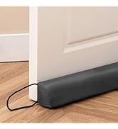 Sunolga 36 Inches Waterproof Door Draft Stopper Filled with Glass Beads & Cotton, Removable Machi...