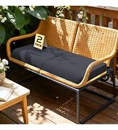 TasticTotes 19 x 19 x 3 Inch Patio Chair Cushions - Set of 2, Waterproof Outdoor Seat Cushions wi...