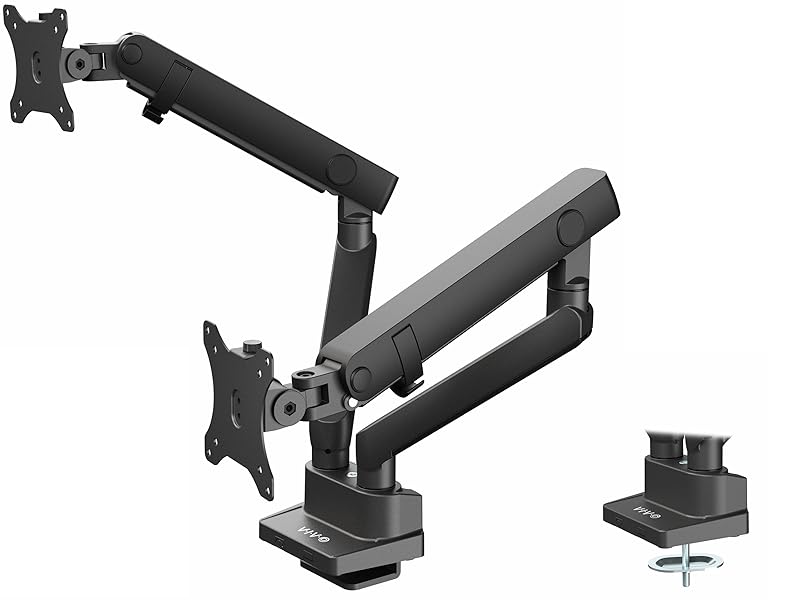 DUAL MECHANICAL SPRING DESK MOUNT DUAL MONITOR DESK MOUNT COUNTERBALANCE DUAL ARM MONITOR MOUNT