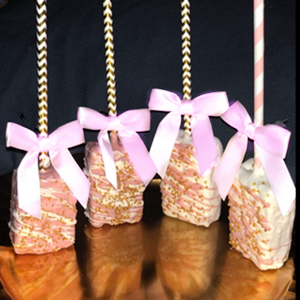 pink bow twist ties