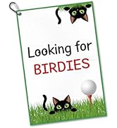 InIsaJace Funny Golf Towel Accessories - Looking for Birdies Microfibre Towel for Bags with Clip,...