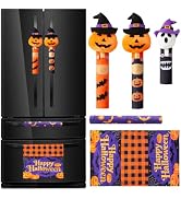 ELAMAS 5 Pack Halloween Refrigerator Handle Covers, Pumpkin Kitchen Appliance Handle Covers for F...