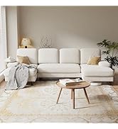 DUMOS Sectional Couches for Living Room, U Shaped Couch with Double Chaise Lounge, Modern Chenill...