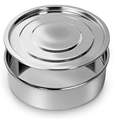 LVDALAB All 304 Stainless Steel Lab Sieve Pan with Lid, 4inch(10cm) Standard Analysis Sample Test...