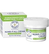 Doctor Butler's Numb It All Cream – Topical Numbing Cream with 5% Lidocaine, Itch and Pain Relief...