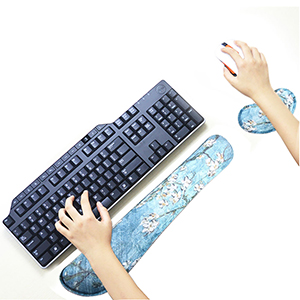 Wrist Rest for Computer Keyboard and Mouse Pad Support Memory Foam Set