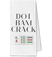 ChissNook Mahjong Gifts for Women, Funny Mah Jong Hand Dish Kitchen Towels, Mahjong Accessories a...