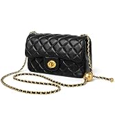 DORIS&JACKY Small Quilted Crossbody Purse for Women, Designer Lambskin Shoulder Phone Purse with ...