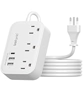 Italy Travel Plug Adapter, Type L Adapter for Travel with 3 Outlets 3 USB Ports (1 USB-C 3.4A), 3...