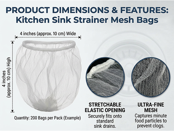 Disposable Sink Mesh Bag