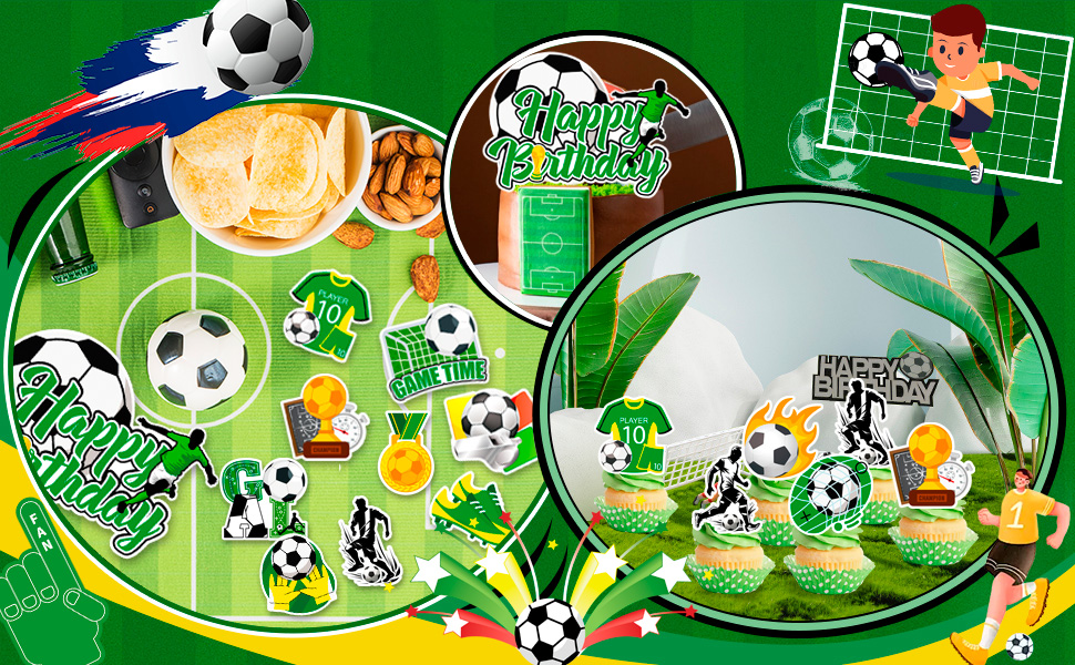soccer cake toppers