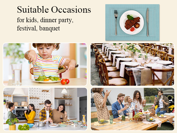garden party indoor outdoor dinner party placemats easy to clean restaurant bar