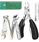 Toenail Clippers for Thick Toenails for Seniors, Angled Head Large Toe Nail Clippers for Ingrown ...
