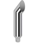 FGJQEFG 4 Inch Inlet 7 Inch Outlet Polished Stainless Steel Miter Angle Cut Diesel Smoker Exhaust...