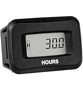 Runleader Digital Hours Counter,AC/DC 5V to 277V for Garden Tractor Generator Scooter Club Car Fo...