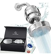 AquaHomeGroup Luxury Filtered Shower Head Set 20+3 Stage Shower Filter for Hard Water Removes Chl...