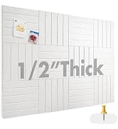 AkuDecor Large Cork Boards for Walls 48"x 36" - 1/2” Thick Bulletin Board, 12 Pack Felt Wall Tile...