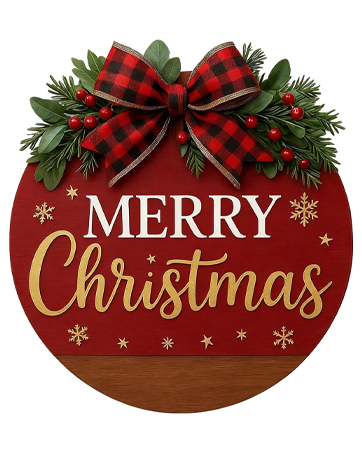 Merry Christmas Wreaths for Front Door
