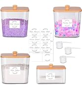 efluky 4 Pack Laundry Pods Container & Dryer Sheet Holder Set,Clear Laundry Room Organization Con...