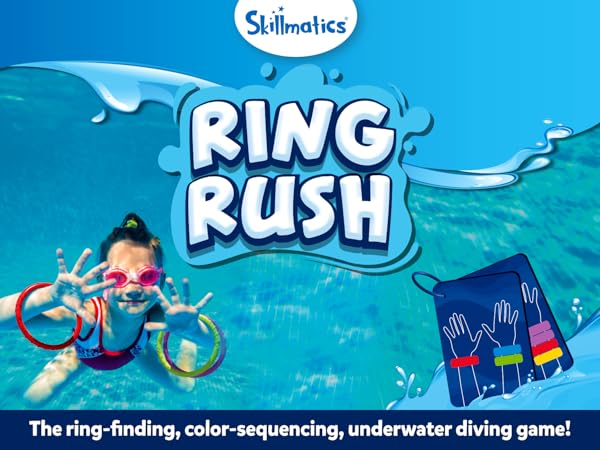 skillmatics ring rush diving & swimming pool & summer toys for kids, boys, girls, families, friends