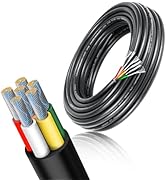 RESHAKE 22 Gauge 6 Conductor Wire, 32.8FT 22/6 Tinned Copper 6 Wire Cable, Stranded Electrical Wi...