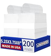 METRONIC 200 Pack Gift Bags 5.25 x 3.75 x 8 Inch White Paper bags Bulk | Small Kraft Gift Bags wi...