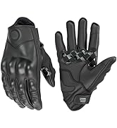 KEMIMOTO Motorcycle Leather Gloves, Sheepskin Protective Gloves for Men and Women, Touchscreen Co...