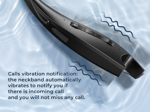 YOSDOM Around the Neck Bluetooth Headphones with 24 Hours of Non-stop Playback