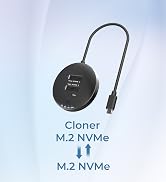 M.2 NVMe SSD Cloner, Dual Bay NVMe SATA SSD Enclosure, ICY BOX 10Gbps M.2 Duplicator Cloner, Supp...