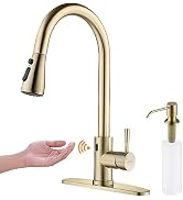 Touchless Faucet with Pull Down Sprayer, Motion Sensor & Soap Dispenser - Single High Arc Pull Ou...