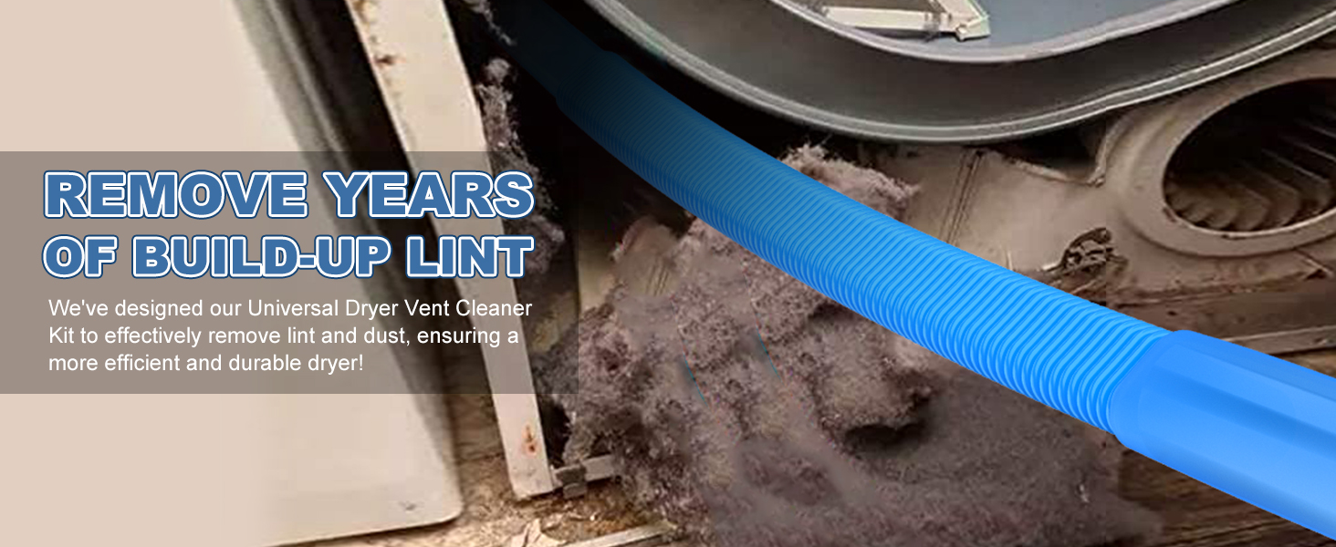 dryer vent cleaner kit with Universal Connector