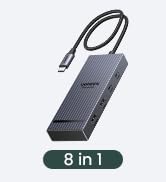 UGREEN Revodok Pro USB C Hub for Laptop 8 in 1 MacBook Docking Station 4K 60Hz HDMI, 100W PD Char...
