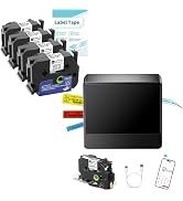 1 Inch Label Maker with 5PK 24mm White Tapes, P780BT Rechargeable Wireless Label Maker Bluetooth,...