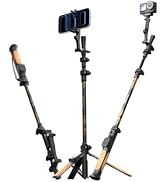 TELESIN TrekShot Carbon Fiber Selfie Stick Tripod, 3-in-1 Hiking Stick Pole, 58" Extendable Phone...