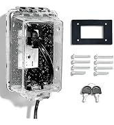 Outdoor Weatherproof Electrical Outlet Cover with Lock, Fits Most 2.6 "H x 2.5 "W or Smaller Plug...