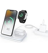 Minthouz 3 in 1 Wireless Charger with 18W Adapter, Fast Wireless Charging Station for Multiple De...