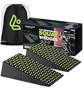 Squat Wedge Block Pair - Non Slip Squat Wedges & Ramp for Exercise, Home Gym, Weight Lifting & Yo...