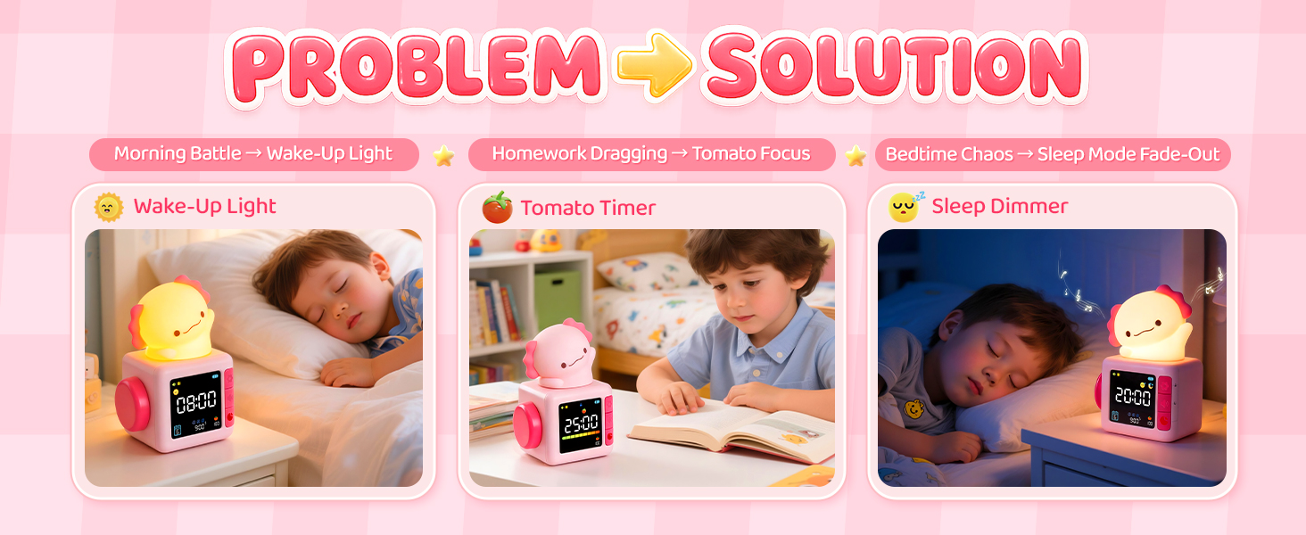 Axolotl Alarm Clock for Kids