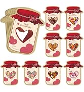 Koncci Valentines Day Cards for Kids School - 50 Pack Mason Jar Happy Valentine's Day Card Bulk, ...