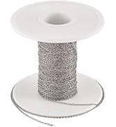 Pandahall 32.8 Feet/10M 304 Stainless Steel Cross Chains with Spool 1.1x0.3mm for Bracelet Neckla...