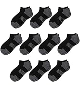 Comfoex 10 Pairs Boys Socks Low Cut Ankle Socks For Kids 8-10 4-6 6-8 Years Old Short Athletic So...