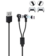 Mcbazel 2 in 1 Charging Cable for PS VR2/ PS5 Controller, Fast Charging Type-C Cord 90 Degree Mag...
