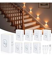 WILLED Motion Sensor Night Lights, Rechargeable Soft White Stair Lights | Mini Wireless Magnetic ...